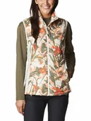 Kamizelki damskie - Columbia Kamizelka pikowana "Powder Pass™" w kolorze beżowo-zielonym - miniaturka - grafika 1