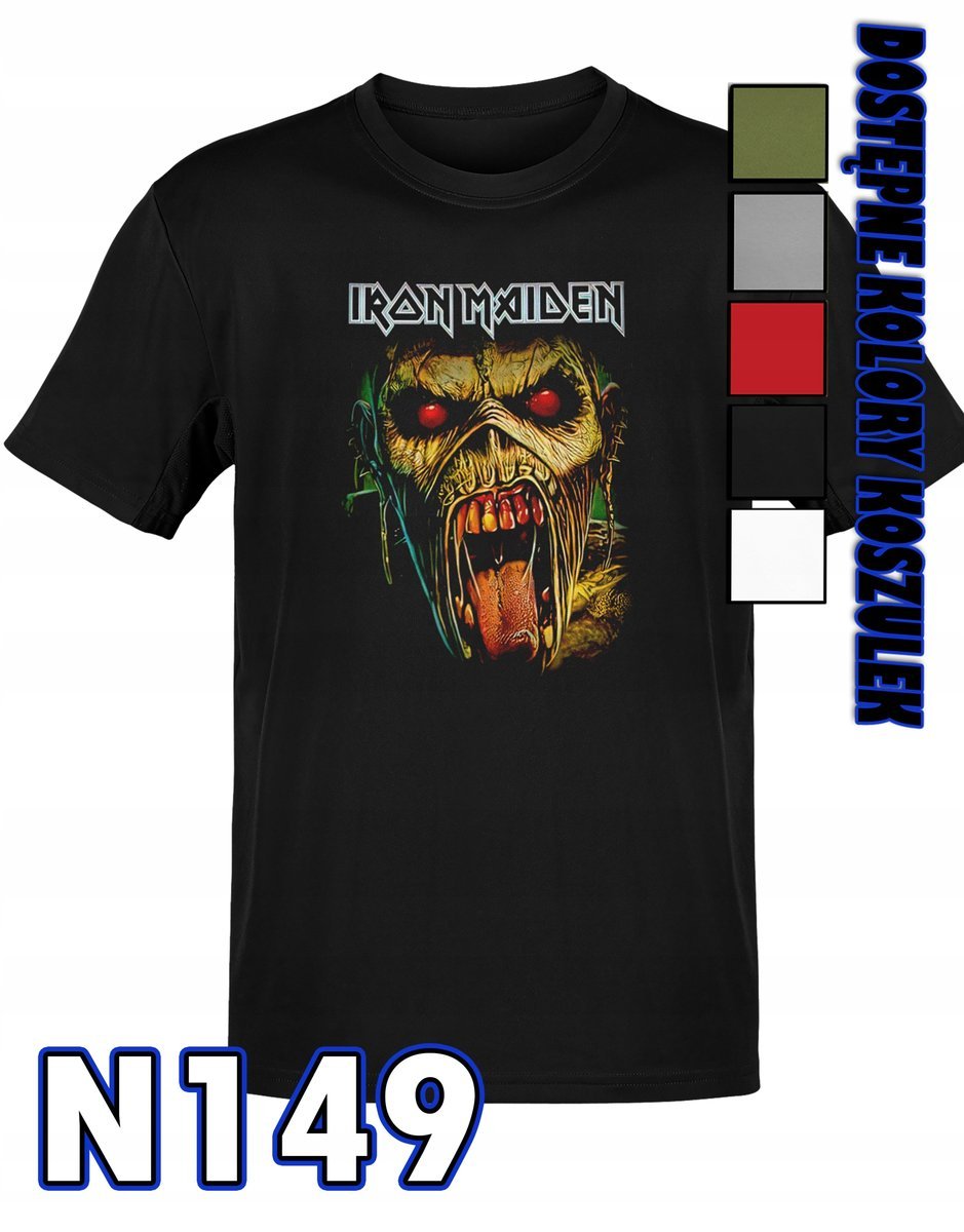 KOSZULKA MĘSKA Z NADRUKIEM PREZENT DLA FANA MUZYKA MAIDEN ROCK WYBÓR - XXL