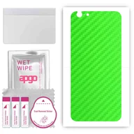Szkła hartowane na telefon - Folia naklejka skórka strukturalna na TYŁ do Apple iPhone 6 Plus - Carbon Zielony - apgo SKINS - miniaturka - grafika 1