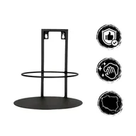 Kwietniki - STOJAK NA KWIATY Kwietnik Wiszący Metalowy Czarny Na Ściane Loft Fi 25x30 - miniaturka - grafika 1