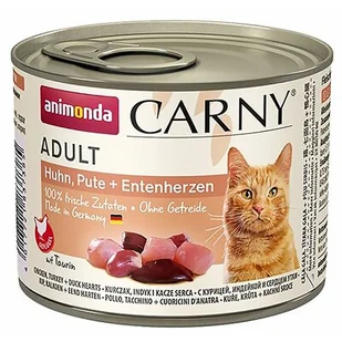 Animonda Carny Carny Adult Kurczak + Indyk + Kacze serca puszka 200g MS_15765 - Mokra karma dla kotów - miniaturka - grafika 1