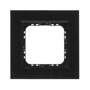 LEDart 1-krotna - Ospel SONATA R-1RGC/32/25, czarne szkło, grubość 4 mm - Klawisze i ramki - miniaturka - grafika 1