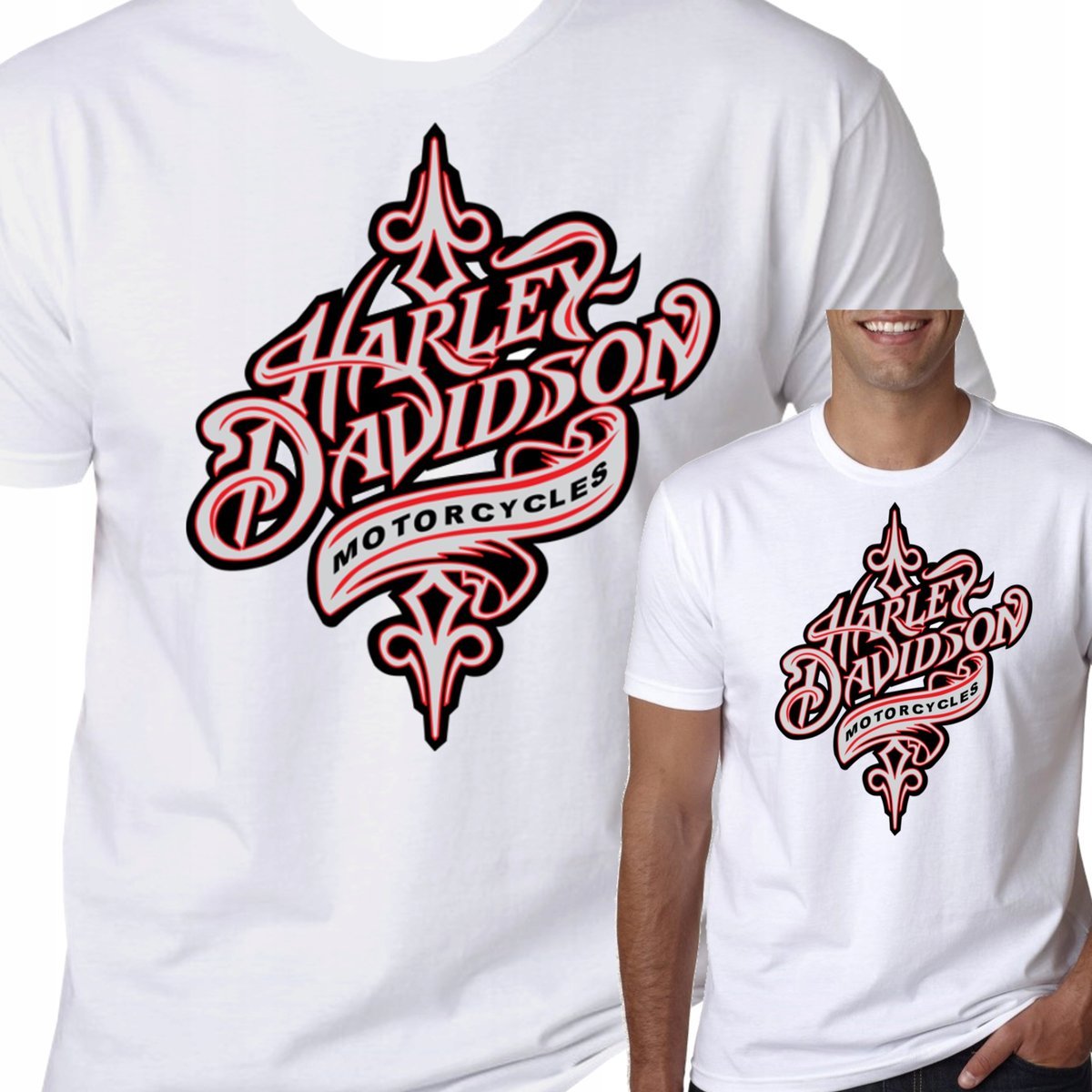 T-Shirt KOSZULKA HARLEY DAVIDSON NA MOTOR M 0402
