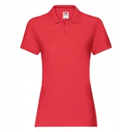 Koszulki i topy damskie - Koszulka Damska Premium Polo Czerwony r. L - miniaturka - grafika 1