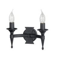 Lampy ścienne - Elstead Lighting 2-punktowa lampa ścienna SAXON czarna - miniaturka - grafika 1