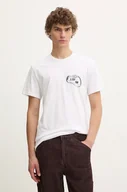 Koszulki męskie - G-Star Raw t-shirt męski kolor biały z nadrukiem D25085-C506 - miniaturka - grafika 1
