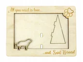 Ramki na zdjęcia - Bernardyn ramka na zdjęcie z psem grawer - miniaturka - grafika 1