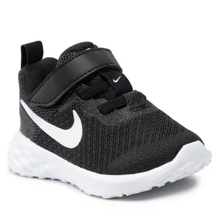 Buty sportowe damskie - Nike Buty Revolution 6 Nn (Tdv) DD1094 003 Black/White/Dk Smoke Grey - grafika 1