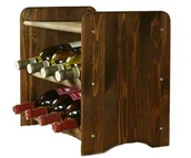 Stojaki na wino - Drewniany regał stojak na wino z półką - RW31 na 8 butelek Brązowy Drewno sosnowe / Wamar-Sosenka - miniaturka - grafika 1