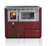 Kuchnie węglowe - Kuchnia z funkcją c.o. Senko C-25 czerwona - miniaturka - grafika 1