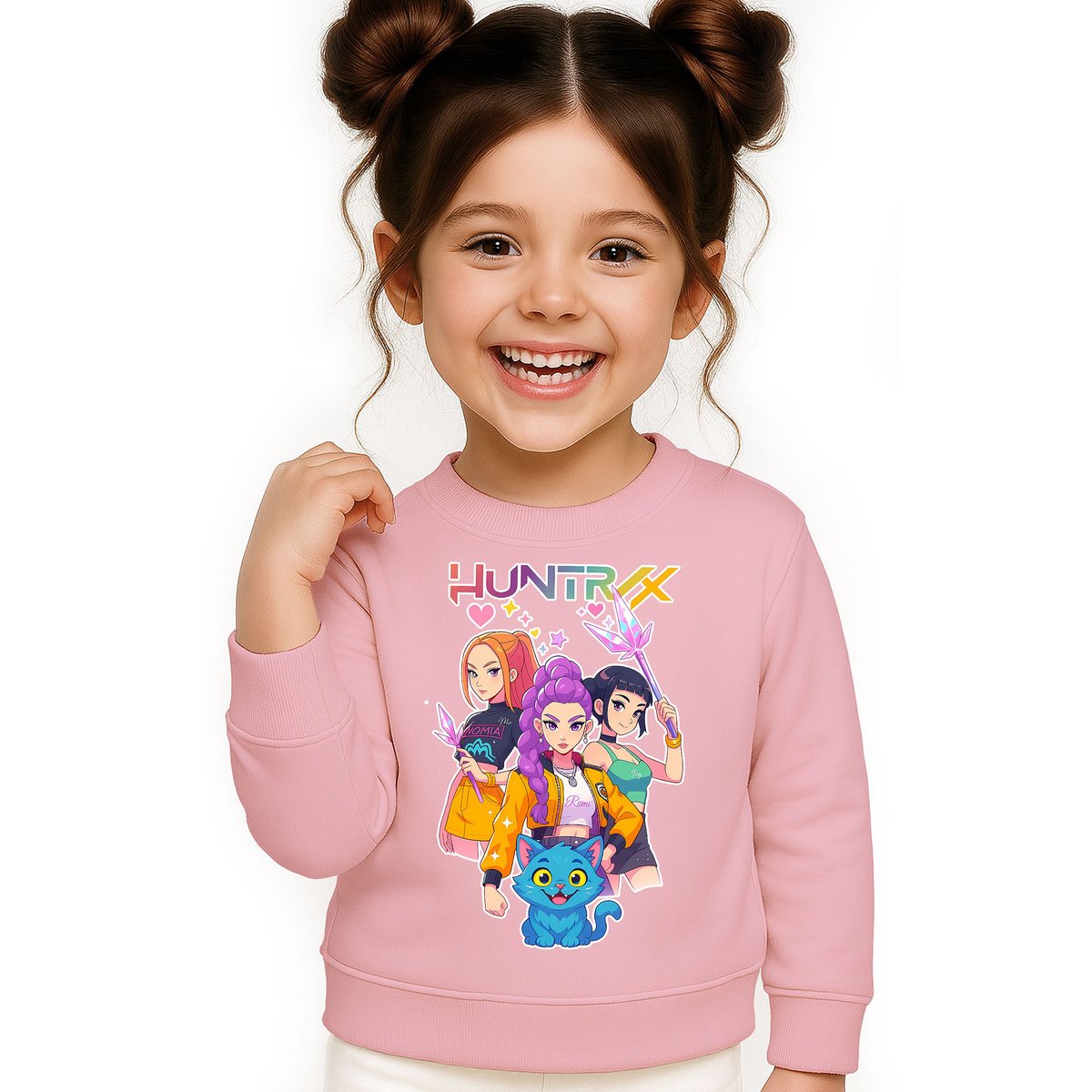 BLUZA DZIECIĘCA K-POPOWE ŁOWCZYNIE DEMONÓW HUNTRIX 146-152 BAWEŁNIANA