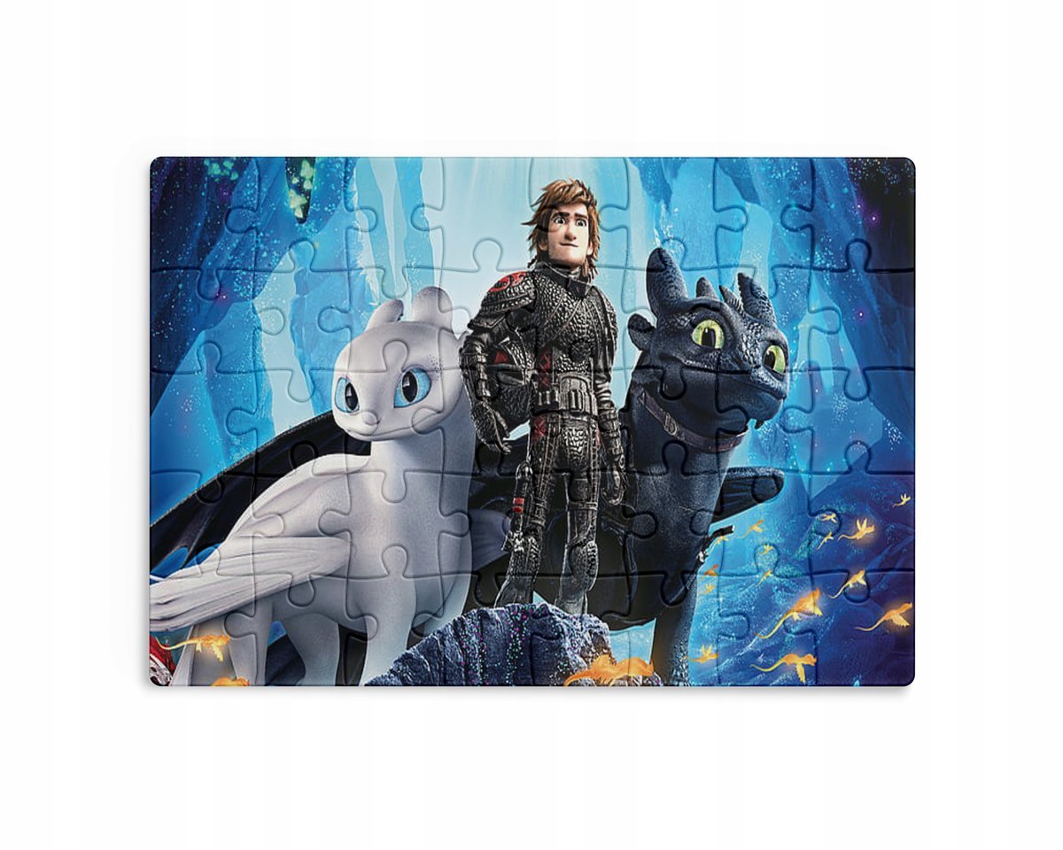 Puzzle 30/70/96/110 Elementów Sublimacja Jak Wytresować Smoka Grafiki