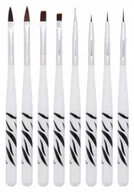 Akcesoria do paznokci - Pędzelki, pędzelek do żelu, akrylu, zdobień 8szt - miniaturka - grafika 1