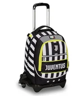 Plecaki szkolne i tornistry - Seven Wózek szkolny Jack 3 koła, czarno-biały, Juventus FC 3 w 1, potrójne zastosowanie, plecak z odpinanym wózkiem, kieszenią na butelkę i system crossovera, plecak szkolny, podróżny, chłopiec, - miniaturka - grafika 1