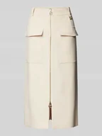 Spódnice - Spódnica midi z kieszeniami z patką - miniaturka - grafika 1