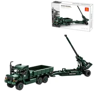 Klocki - Klocki konstrukcyjne Wange 4510 - Ciężarówka M35A2 z haubicą M198, 485 elementów - miniaturka - grafika 1