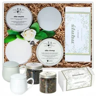 Zestawy upominkowe - PERSONALIZOWANY BOX KOSZ ŚLUBNY PREZENT UPOMINEK DLA PARY MŁODEJ NA WESELE - ZESTAW KAW SMAKOWYCH HERBATY DLA ŻONY I DLA MĘŻA + KUBKI Z ZAPARZACZAMI.. - miniaturka - grafika 1
