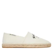 Espadryle męskie - Espadryle KARL LAGERFELD Kamino KL70126 Kremowy - miniaturka - grafika 1