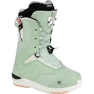 Nitro Damskie buty snowboardowe Crown TLS '23 lekkie buty snowboardowe z systemem szybkiego sznurowania Allround Freestyle Freeride Softboot ciepłe buty, miętowo-białe, MP 24,5 // EU 38 // US 7 - Buty snowboardowe - miniaturka - grafika 1