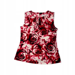 Bluzka damska kwiaty CALVIN KLEIN S - Bluzki damskie - miniaturka - grafika 1