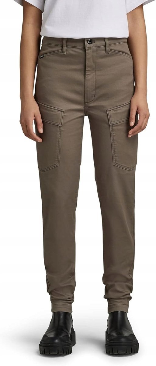 G-STAR RAW SPODNIE JEANSOWE Z KIESZENIAMI KARGO W KOLORZE BRĄZU 30/32 6EA