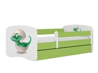 Łóżka dla dzieci i młodzieży - Łóżko dla dziecka, barierka, Babydreams, mały dino, zielone - miniaturka - grafika 1
