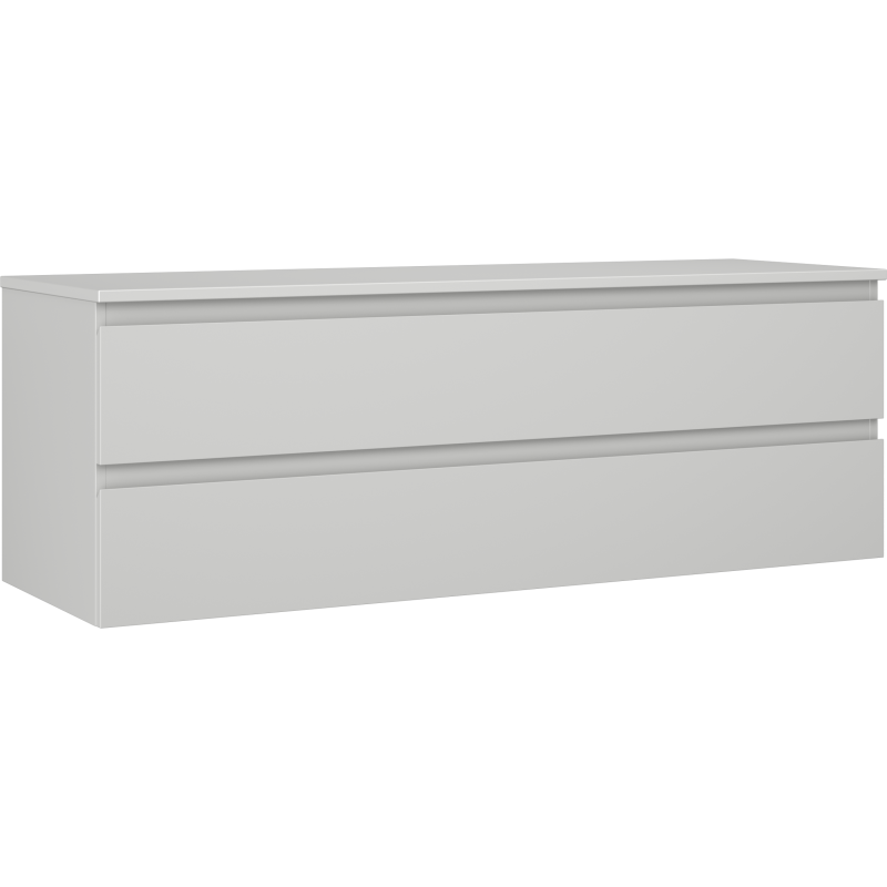 Mexen Orio szafka łazienkowa podumywalkowa 140 cm z blatem, 2 szuflady, szara mat - 91A10-14047-2-BFFC62