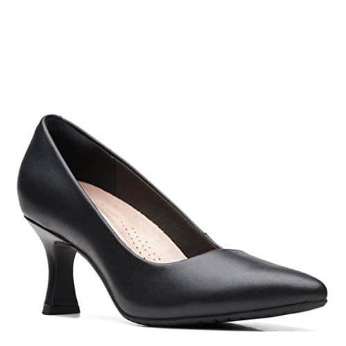 Clarks Damskie czółenka Kataleyna Gem, Czarna skóra, 39 EU