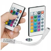 Akcesoria do oświetlenia - Pilot Do Taśm Led Sterownik Rgb 24 Klawisze Na Podczerwień Tryby Ledów - miniaturka - grafika 1