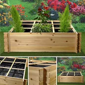 Szklarnie ogrodowe - Grządka Mucola Drewniana skrzynka na kwiaty Grządka na warzywa Grządka na zioła Grządka na kwiaty Skrzynia na sadzonki Szklarnia Zimna rama Szklarnia - miniaturka - grafika 1