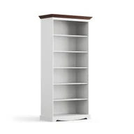 Regały biurowe - Regał sosnowy Belluno Elegante biały orzech - miniaturka - grafika 1