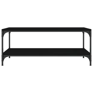 Stolik kawowy, czarny, 80x50x40 cm, materiał drewnopochodny  Lumarko - Ławy i stoliki kawowe - miniaturka - grafika 5