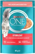 Mokra karma dla kotów - PURINA ONE SterilCat - Łosoś z marchewką, 26 x 85 g - miniaturka - grafika 1