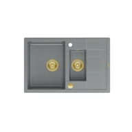 Zlewozmywaki - Quadron HB8224U5-G1_P2O Morgan 156 Silver stone (szary/złoty) - miniaturka - grafika 1