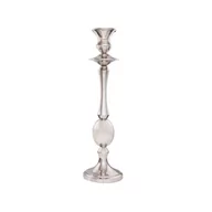 Lampy pozostałe - ŚWIECZNIK DIANA srebrny z metalu w stylu klasycznym - miniaturka - grafika 1