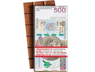 Czekolada - CZEKOLADA MLECZNA BANKNOT 500 ZŁ 100g - miniaturka - grafika 1