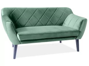 Signal Sofa KARO 2 VELVET zielona tap. BLUVEL 78, z drewnianymi nogami w kolorze wenge - Sofy i kanapy - miniaturka - grafika 1
