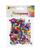 Prace ręczne dla dzieci - Pompony kolorowe mix kolorów 380 szt 7 mm Shan SP30 - miniaturka - grafika 1