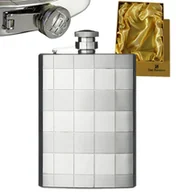 Piersiówki - Batek Dan Barmore Piersiówka kratka bez rantu 240 ml - miniaturka - grafika 1