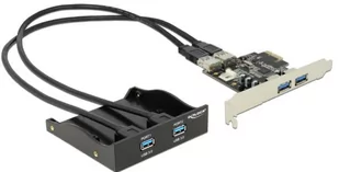 Delock FrontPanel 3,5 2x USB3.0 + PCIe Card 4x USB3.0 - 61893 - Huby USB - miniaturka - grafika 1