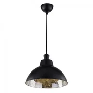 Lampy sufitowe - Candellux Industrialna LAMPA wisząca SCRIMI 31-56658  metalowa OPRAWA zwis kopuła mozaika czarna - miniaturka - grafika 1