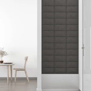 Lumarko Panele ścienne, 12 szt, ciemnoszare, 30x15 cm, tkanina, 0,54 m²! - Panele ścienne i boazeria - miniaturka - grafika 7
