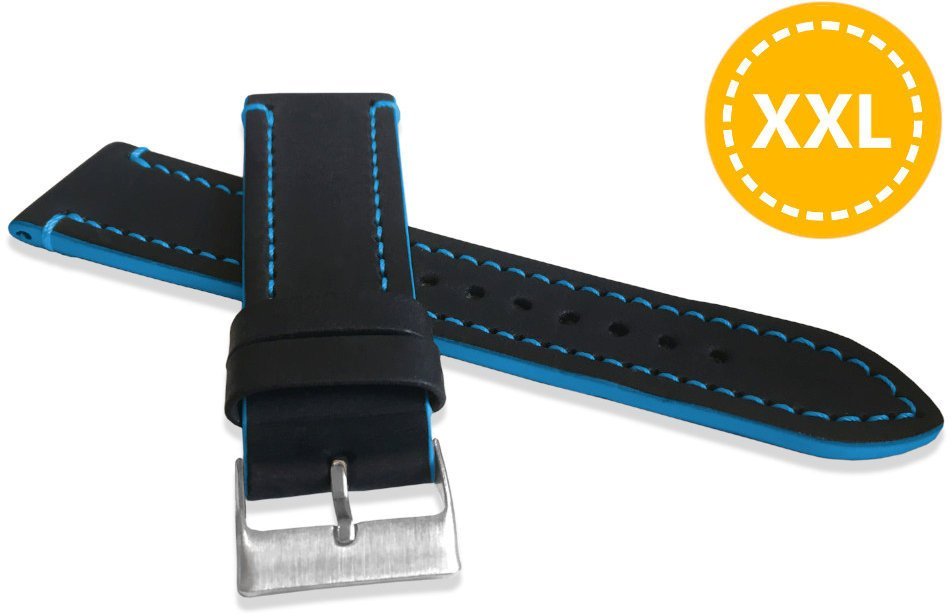 Lavvu Skórzany pasek do zegarka 20 mm XL Lavvu LSQBB20 skóra licowa .