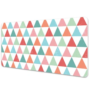 Mata na biurko Kolorowe trójkąty geometryczne 90x45 cm - Podkładki na biurko - miniaturka - grafika 1