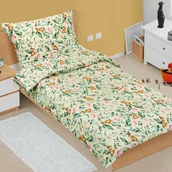 Pościel dla dzieci - Bellatex Pościel bawełniana Junior Królik w liściach, 140 x 200 cm, 70 x 90 cm - miniaturka - grafika 1