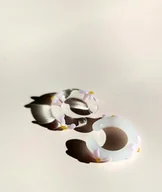 Kolczyki - Szklana nausznica z różowym kwiatem Sweets - miniaturka - grafika 1