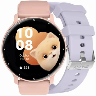 Gravity GT1-10 PRO PK/PK/PU Różowy, Fioletowy - Smartwatch - miniaturka - grafika 1