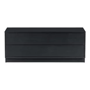 Czarna szafka pod TV z litego drewna sosnowego 100x40 cm Finca – WOOOD - Szafki RTV - miniaturka - grafika 1
