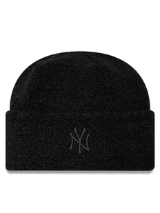New Era Czapka Borg New York Yankees Cuff Knit Beanie 60580757 Czarny - Czapki damskie - miniaturka - grafika 1