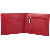 Portfele - Cienki portfel damski skórzany typu SLIM (Czerwony) - miniaturka - grafika 1